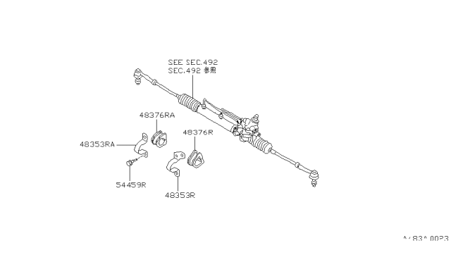 1994 Nissan Maxima INSULATOR,R Diagram for 48376-96E00