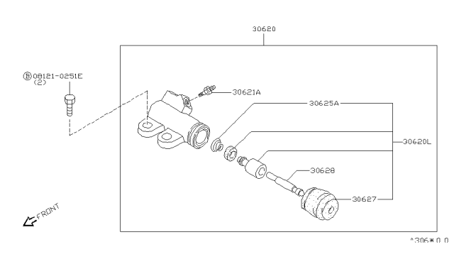 1993 Nissan Maxima Clutch Operating Cylinder Diagram 1