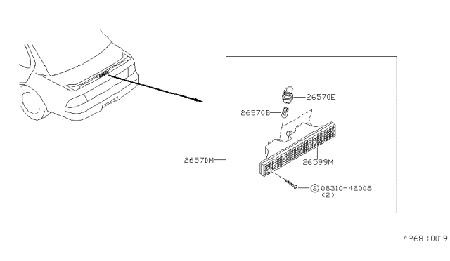 1992 Nissan Maxima High Mounting Stop Lamp Diagram 2