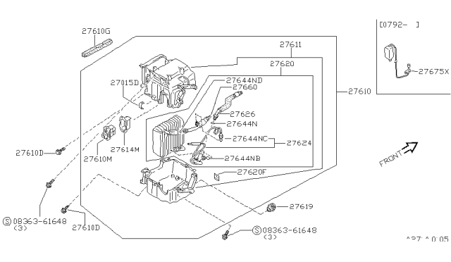 1993 Nissan Maxima Resistance-Electric Diagram for 27150-85E00