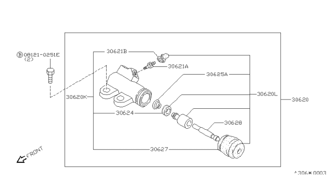 1993 Nissan Maxima Clutch Operating Cylinder Diagram 2