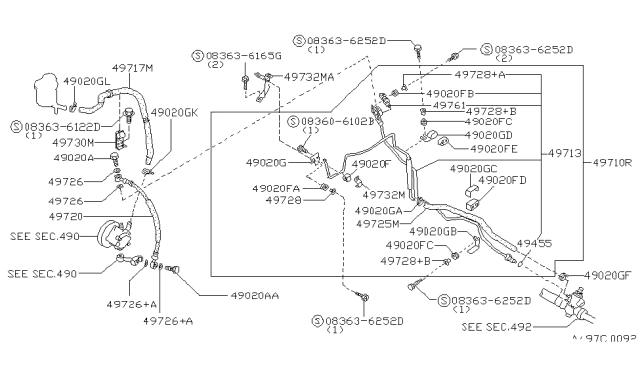 1993 Nissan Maxima Power Steering Piping Diagram 8