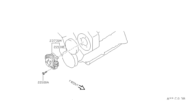 1994 Nissan Maxima Engine Camshaft Position Sensor Diagram for 23731-97E05