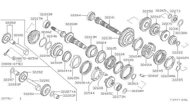 1994 Nissan Maxima SHIM Diagram for 32139-03E12