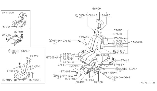 1994 Nissan Maxima Front Seat Diagram 4