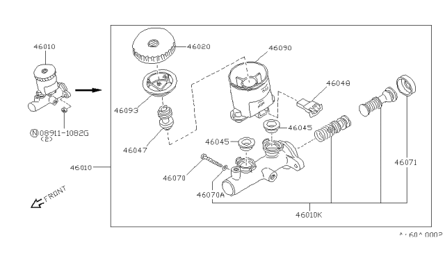 1991 Nissan Maxima Brake Master Cylinder Diagram 1