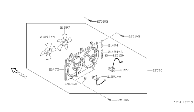 1990 Nissan Maxima Radiator,Shroud & Inverter Cooling Diagram 5