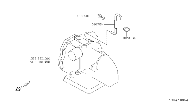 1993 Nissan Maxima Breather Piping (For Front Unit) Diagram 2