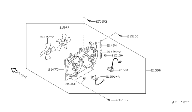 1992 Nissan Maxima Motor Assy-Fan & Shroud Diagram for 21481-96E00