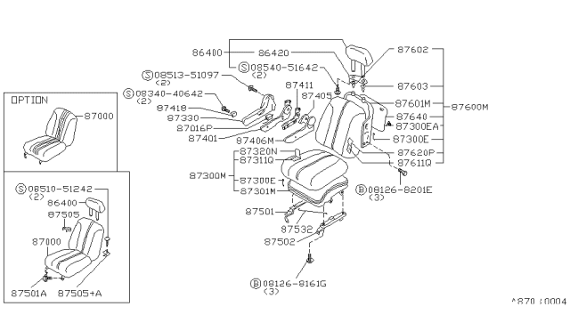 1993 Nissan Maxima Front Seat Diagram 8