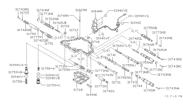 1992 Nissan Maxima Control Valve (ATM) Diagram 3