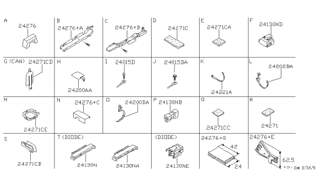 1992 Nissan Maxima Diode (W/1 Diode) Diagram for 24335-85E05