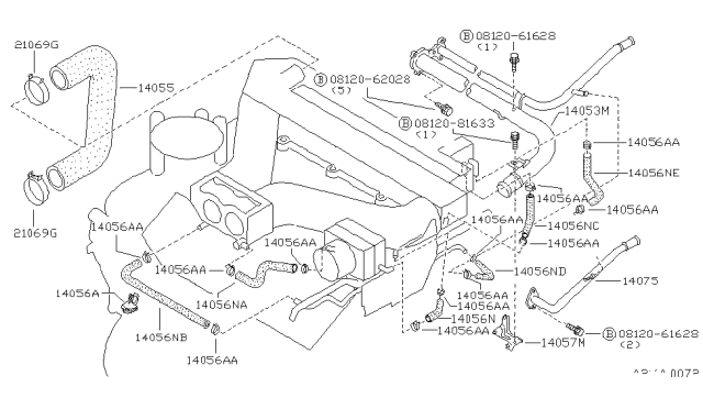 1992 Nissan Maxima Water Hose & Piping Diagram 2