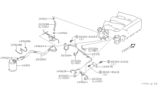 1992 Nissan Maxima Engine Control Vacuum Piping Diagram 1