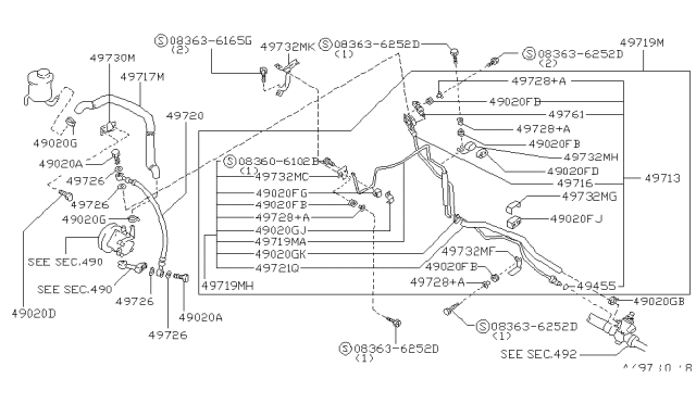 1991 Nissan Maxima Power Steering Piping Diagram 3