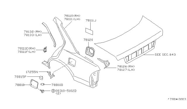 1992 Nissan Maxima Screw Diagram for 08310-5102D