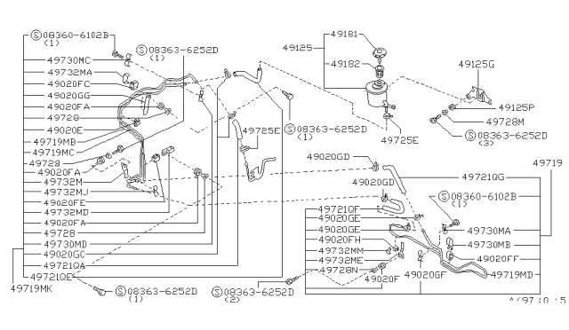 1993 Nissan Maxima Power Steering Piping Diagram 3