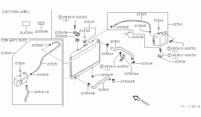 1993 Nissan Maxima Radiator,Shroud & Inverter Cooling Diagram 1