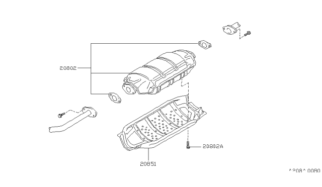 1993 Nissan Maxima Catalyst Converter,Exhaust Fuel & URE In Diagram 2