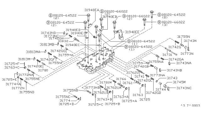 1993 Nissan Maxima Valve-Pilot Diagram for 31772-80X11