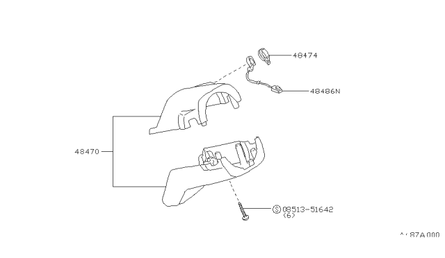 1993 Nissan Maxima Cover-Steering Lock Diagram for 48474-85E05