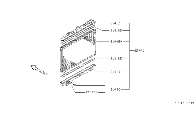 1993 Nissan Maxima Radiator,Shroud & Inverter Cooling Diagram 3