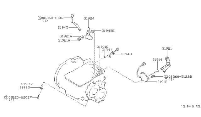 1994 Nissan Maxima Neutral Safety Switch Diagram for 31918-27X62