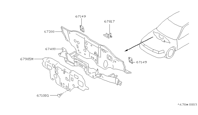 1994 Nissan Maxima Dash Panel & Fitting Diagram