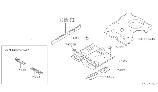 1994 Nissan Maxima Floor Panel Diagram