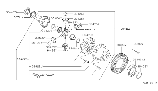 1991 Nissan Maxima Front Final Drive Diagram 1