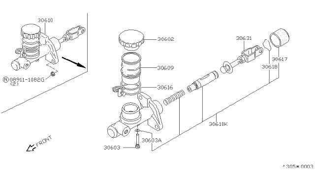 1992 Nissan Maxima Clutch Master Cylinder Diagram