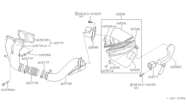 1991 Nissan Maxima Air Cleaner Diagram 2