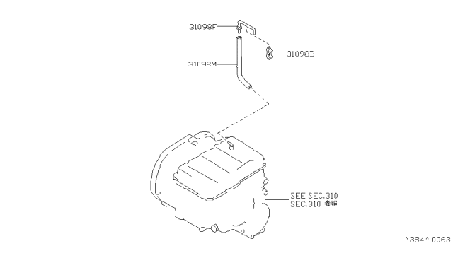 1992 Nissan Maxima Clip Diagram for 24220-79971