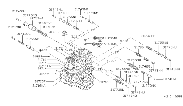 1992 Nissan Maxima Control Valve (ATM) Diagram 5