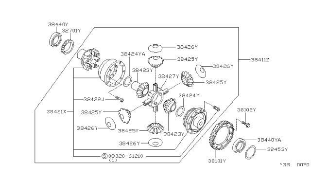 1989 Nissan Maxima Front Final Drive Diagram 1