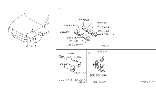 1993 Nissan Maxima Relay Diagram 1