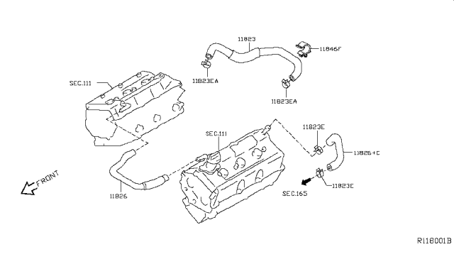 2015 Nissan Frontier Crankcase Ventilation Diagram 3