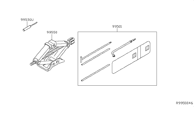 2016 Nissan Frontier Tool Kit & Maintenance Manual Diagram 1