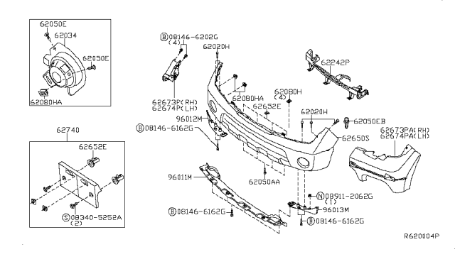 2010 Nissan Frontier Front Bumper Diagram 3