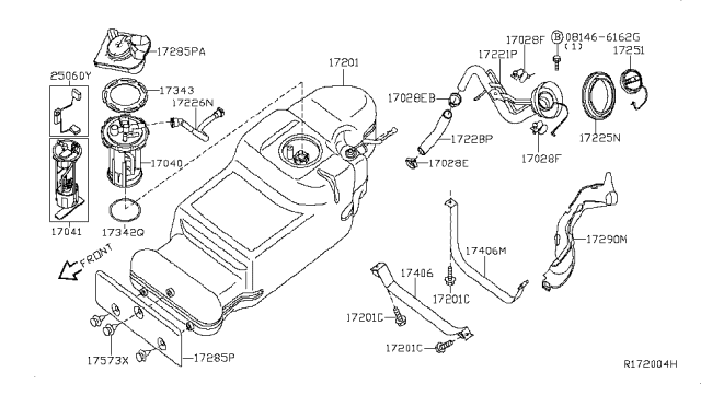 2011 Nissan Frontier Fuel Tank Diagram