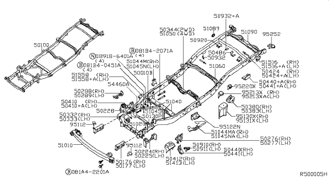 2015 Nissan Frontier Frame Diagram 3