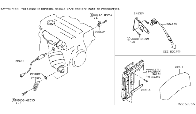 2019 Nissan Frontier Engine Control Module Diagram 1