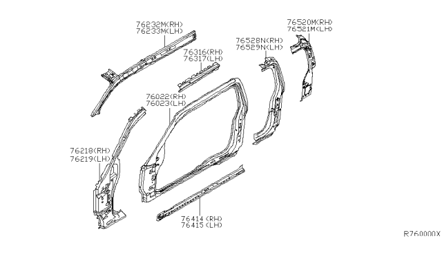 2015 Nissan Frontier Body Side Panel Diagram 2