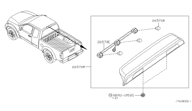 2012 Nissan Frontier High Mounting Stop Lamp Diagram