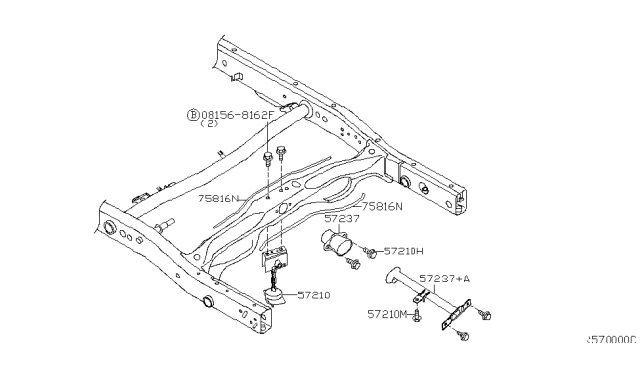 2007 Nissan Frontier Spare Tire Hanger Diagram 1