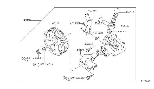 2008 Nissan Frontier Power Steering Pump Diagram 3