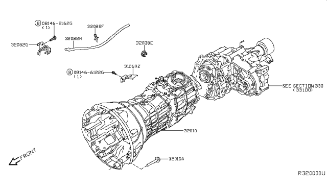 2009 Nissan Frontier Tube-Breather Diagram for 31098-EA00B