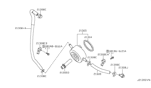 2014 Nissan Frontier Oil Cooler Diagram 1