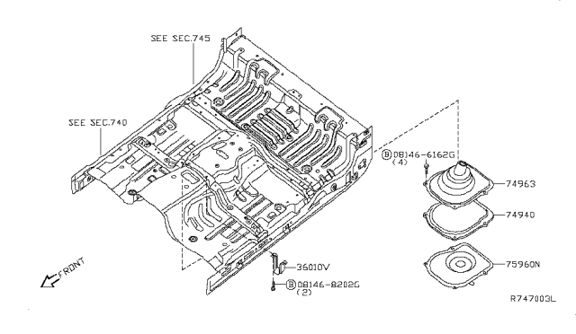 2019 Nissan Frontier Floor Fitting Diagram 3