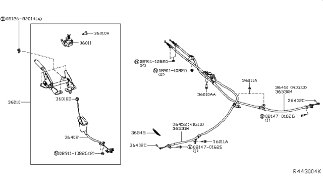 2018 Nissan Frontier Parking Brake Control Diagram